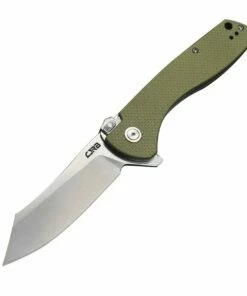 Hot Sale 🎉 CJRB Cutlery Kicker J1915-GN, 3.52" D2 Steel Stonewash Plain Blade, Green G-10 Handle 🌟
