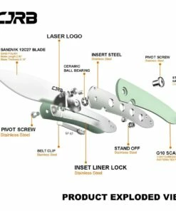 Outlet 💯 CJRB Cutlery RIA J1917-NTG, 2.95" 12C27 Sand Polish Plain Blade, Natural G-10 Handle ❤️ -Automatic Knives shop J1917 NTG2 10899.1619117167