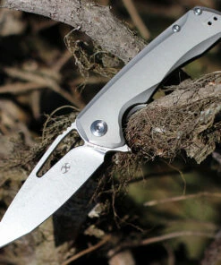 Promo 🔔 Kansept Knives K1001T1 Kryo, 3.58" CPM-S35VN Satin Tanto Blade, Gray Titanium Handle ❤️