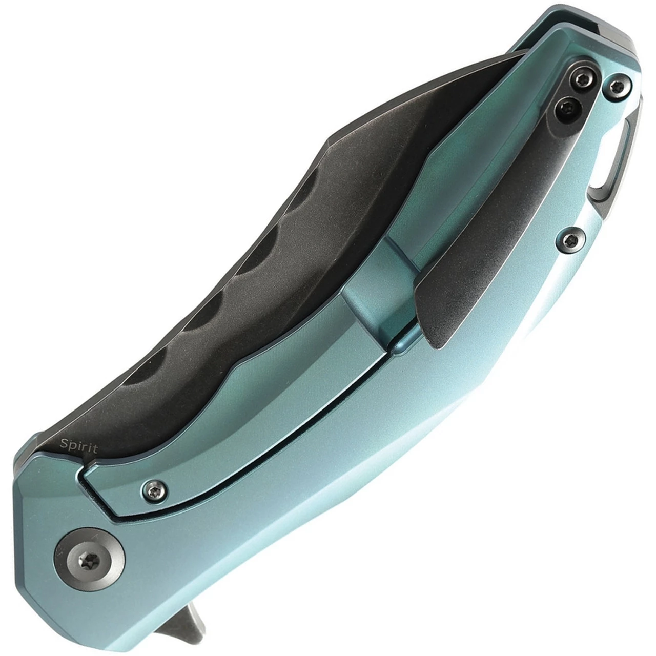 Top 10 🔥 Kansept Knives, K1002A6, Spirit Flipper, 3.5" CPM-S35VN Black Stonewashed Sheepsfoot Blade, Teal Titanium Handles ⭐ 2 Top 10 🔥 Kansept Knives, K1002A6, Spirit Flipper, 3.5" CPM-S35VN Black Stonewashed Sheepsfoot Blade, Teal Titanium Handles ⭐ - Image 2