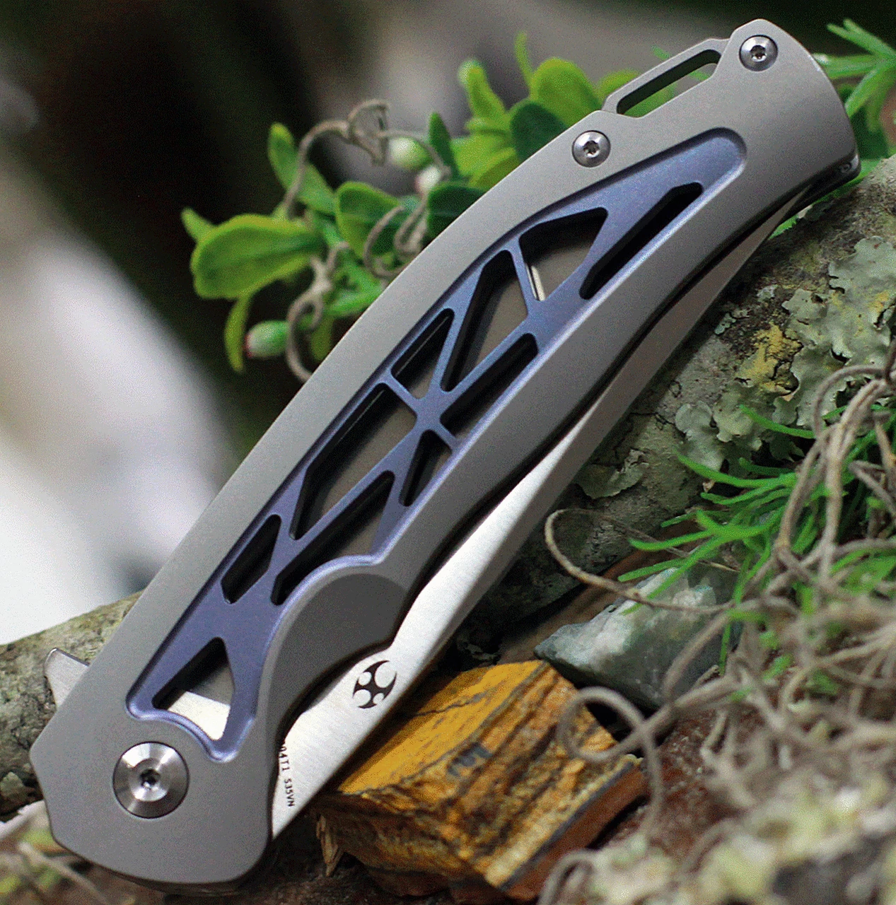 Best deal 🧨 Kansept Knives K1004T1 Agent, 3.75" CPM-S35VN Stonewashed/Satin Tanto Blade, Bead Blast Finish Titanium Handle ⭐ 3 Best deal 🧨 Kansept Knives K1004T1 Agent, 3.75" CPM-S35VN Stonewashed/Satin Tanto Blade, Bead Blast Finish Titanium Handle ⭐ - Image 3