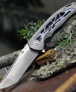 Best deal 🧨 Kansept Knives K1004T1 Agent, 3.75" CPM-S35VN Stonewashed/Satin Tanto Blade, Bead Blast Finish Titanium Handle ⭐