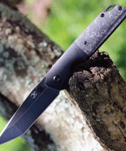 Wholesale 🎁 Kansept Knives Warrior K1005T8, 3.4" CPM-S35VN Tanto Blade, Titanium with Black Carbon Fiber Inlay Handle 🔔