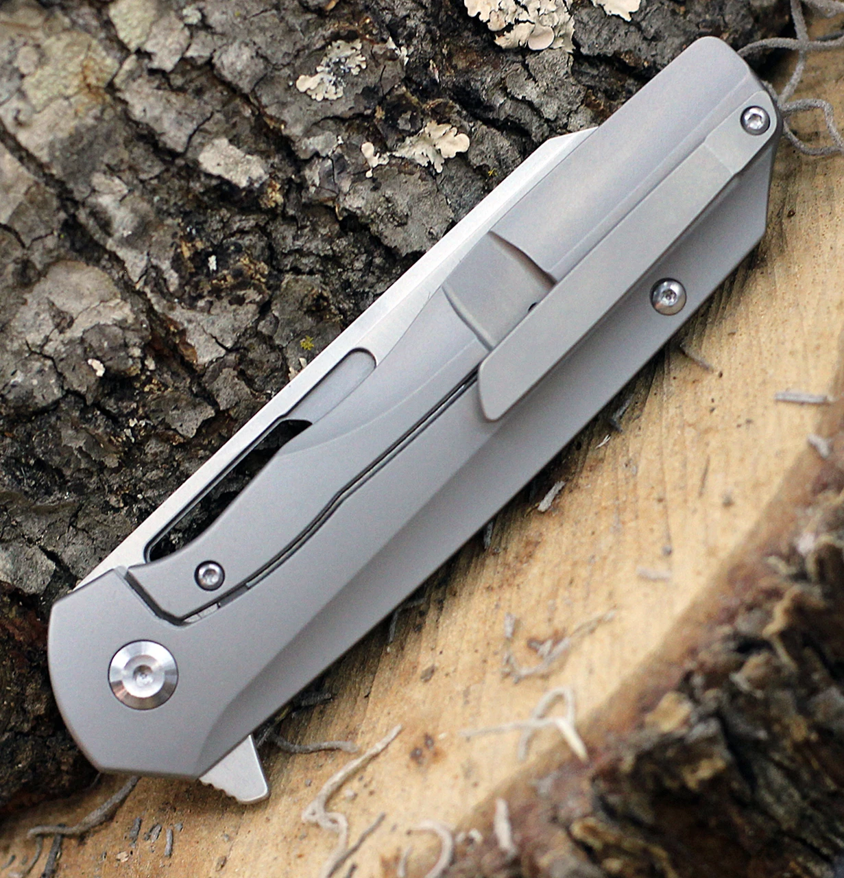 Discount ✨ Kansept Knives K1006A2, Shard Flipper, 3.5" CPM-S35VN Wharncliffe Blade, Gray & Bronze Titanium Handle 😍 4 Discount ✨ Kansept Knives K1006A2, Shard Flipper, 3.5" CPM-S35VN Wharncliffe Blade, Gray & Bronze Titanium Handle 😍 - Image 4