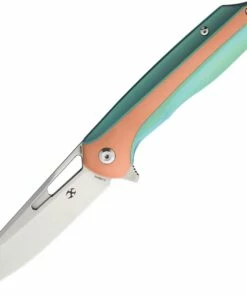 Hot Sale 😀 Kansept Knives K1006A6, Shard Flipper, 3.5" CPM-S35VN Wharncliffe Blade, Green Titanium & Copper Handle 😍