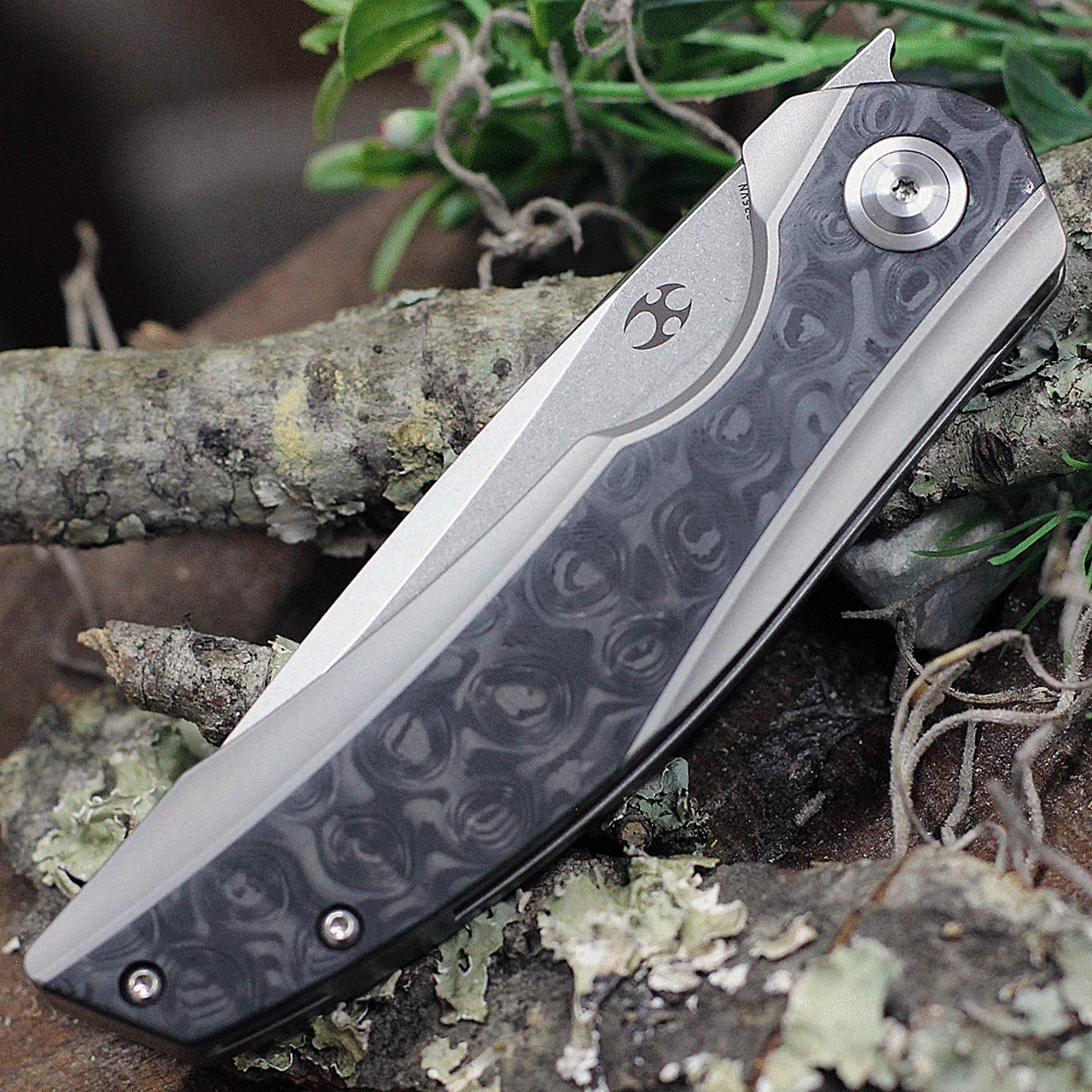 Cheap ❤️ Kansept Knives K1007A2 Accipiter CF, 3.50" CPM-S35VN Stonewashed Plain Blade, Titanium w/ Carbon Fiber Inlay Handle 🎁 4 Cheap ❤️ Kansept Knives K1007A2 Accipiter CF, 3.50" CPM-S35VN Stonewashed Plain Blade, Titanium w/ Carbon Fiber Inlay Handle 🎁 - Image 4