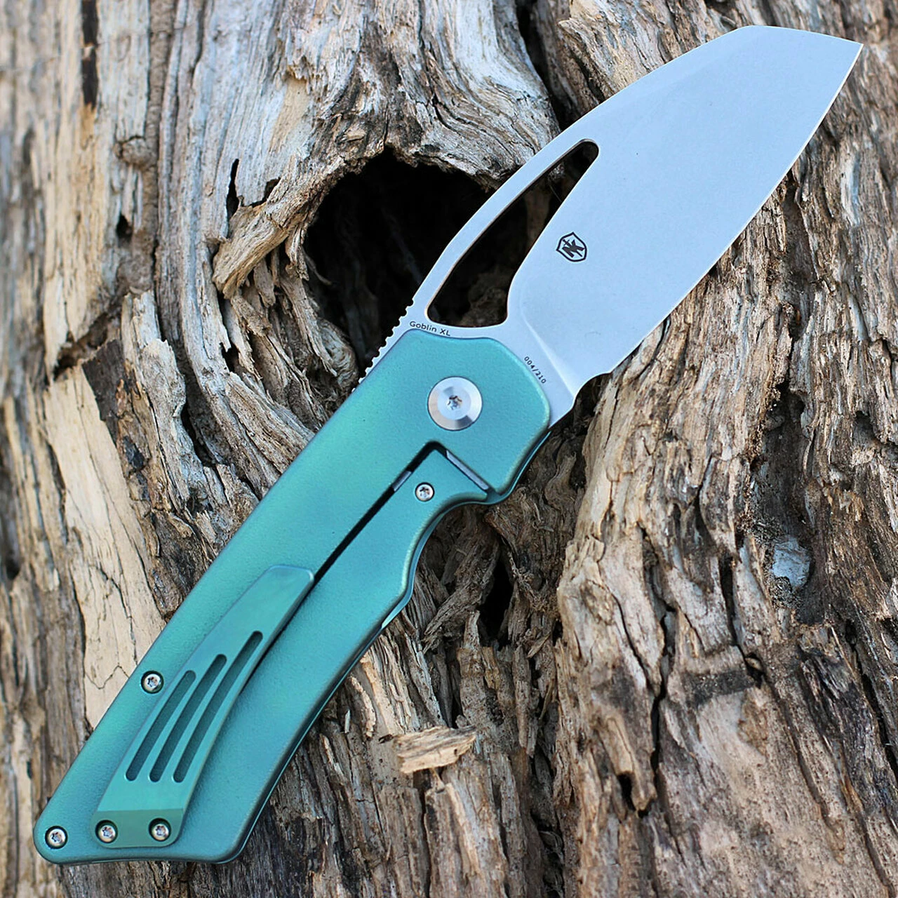 Brand new 👍 Kansept Knives Kansept Goblin XL Limited Edition - Green Ti (3.5" CPM-S35VN SW) K1016A4 ❤️ 2 Brand new 👍 Kansept Knives Kansept Goblin XL Limited Edition - Green Ti (3.5" CPM-S35VN SW) K1016A4 ❤️ - Image 2