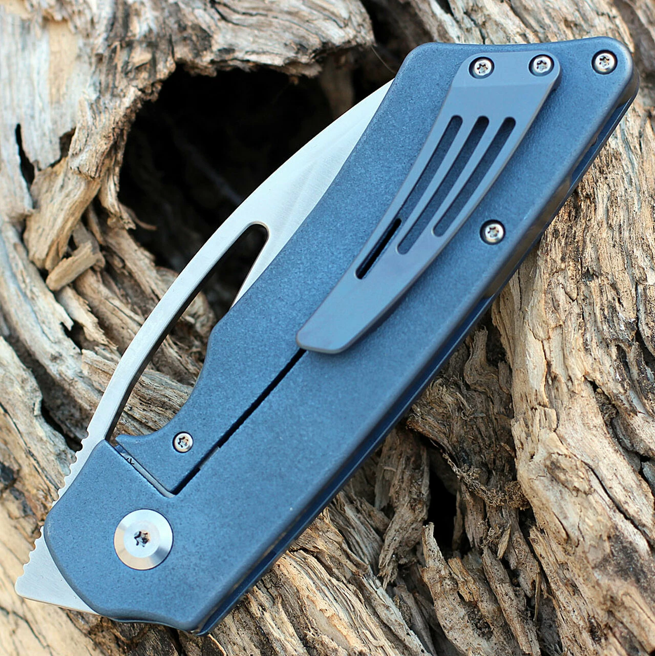 Top 10 🤩 Kansept Knives Kansept Goblin XL Limited Edition - Blue Ti (3.5" CPM-S35VN Satin) K1016A5 🔔 4 Top 10 🤩 Kansept Knives Kansept Goblin XL Limited Edition - Blue Ti (3.5" CPM-S35VN Satin) K1016A5 🔔 - Image 4