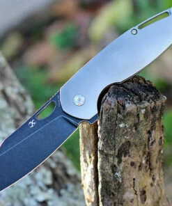 Coupon 💯 Kansept Knives Kansept Model 6 - Orange Peel Titanium (3" M390 Blk) K1022A2 ⭐