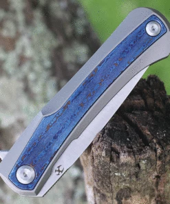 Best Sale ✔️ Kansept Knives Kratos K1024A3, 3.79" CPM-S35VN Satin Plain Blade, Gray Titanium & Timascus Handles 😍 -Automatic Knives shop K1024A3.3 84358.1624637259.1280.1280 31266.1624644484