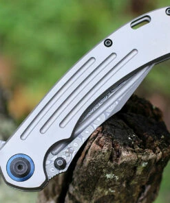 Top 10 👍 Kansept Knives Kansept Pretatout - Gray Titanium (3.6" Damascus) K1032D1 🔔 -Automatic Knives shop K1032D1.3 40401.1638824990