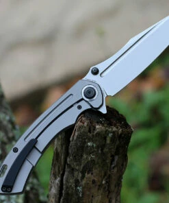 Wholesale 👏 Kansept Knives Kansept Pretatout - Gray Ti (3.6" CPM-S35VN Satin Tanto) K1032T1 💯 -Automatic Knives shop K1032T1 48684.1638826455