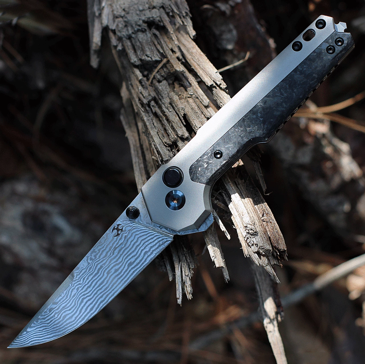 Flash Sale โ Kansept Knives Kansept EDC Tac Button Lock - Gray Ti / Shred CF (3.1" Damascus) K2009A3 ๐งจ 1 Flash Sale โ Kansept Knives Kansept EDC Tac Button Lock - Gray Ti / Shred CF (3.1" Damascus) K2009A3 ๐งจ