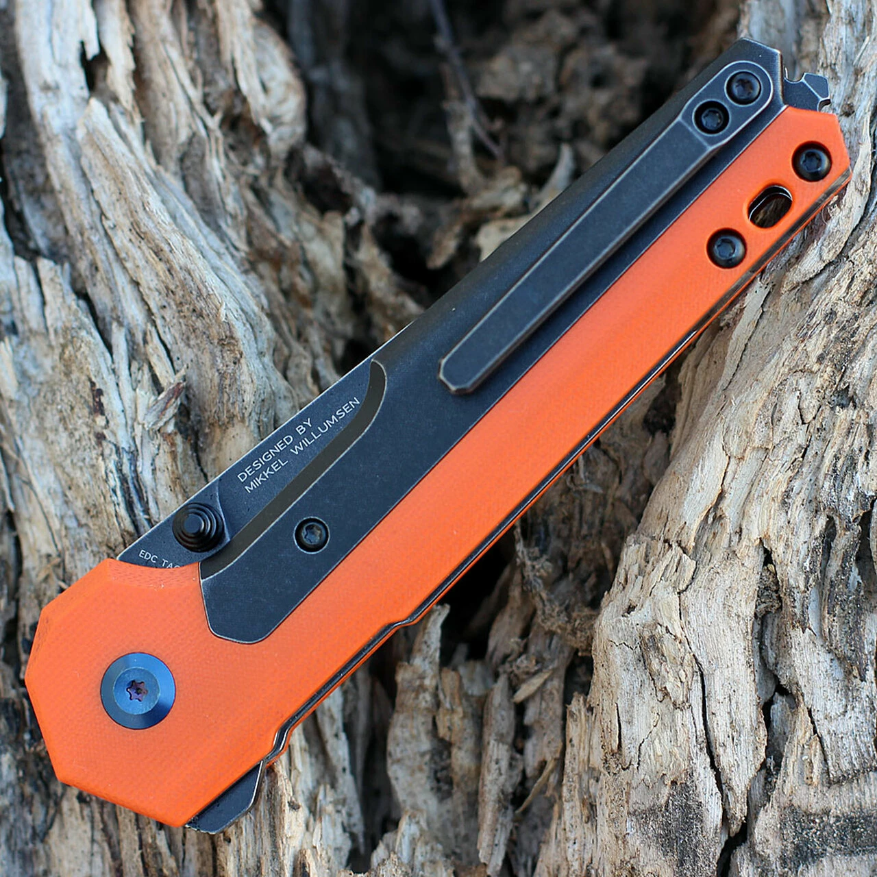 Best Pirce 🔔 Kansept Knives Kansept EDC Tac Button Lock - Orange G10 / Blk Ti (3.1" S35VN Blk SW) K2009A7 🤩 4 Best Pirce 🔔 Kansept Knives Kansept EDC Tac Button Lock - Orange G10 / Blk Ti (3.1" S35VN Blk SW) K2009A7 🤩 - Image 4