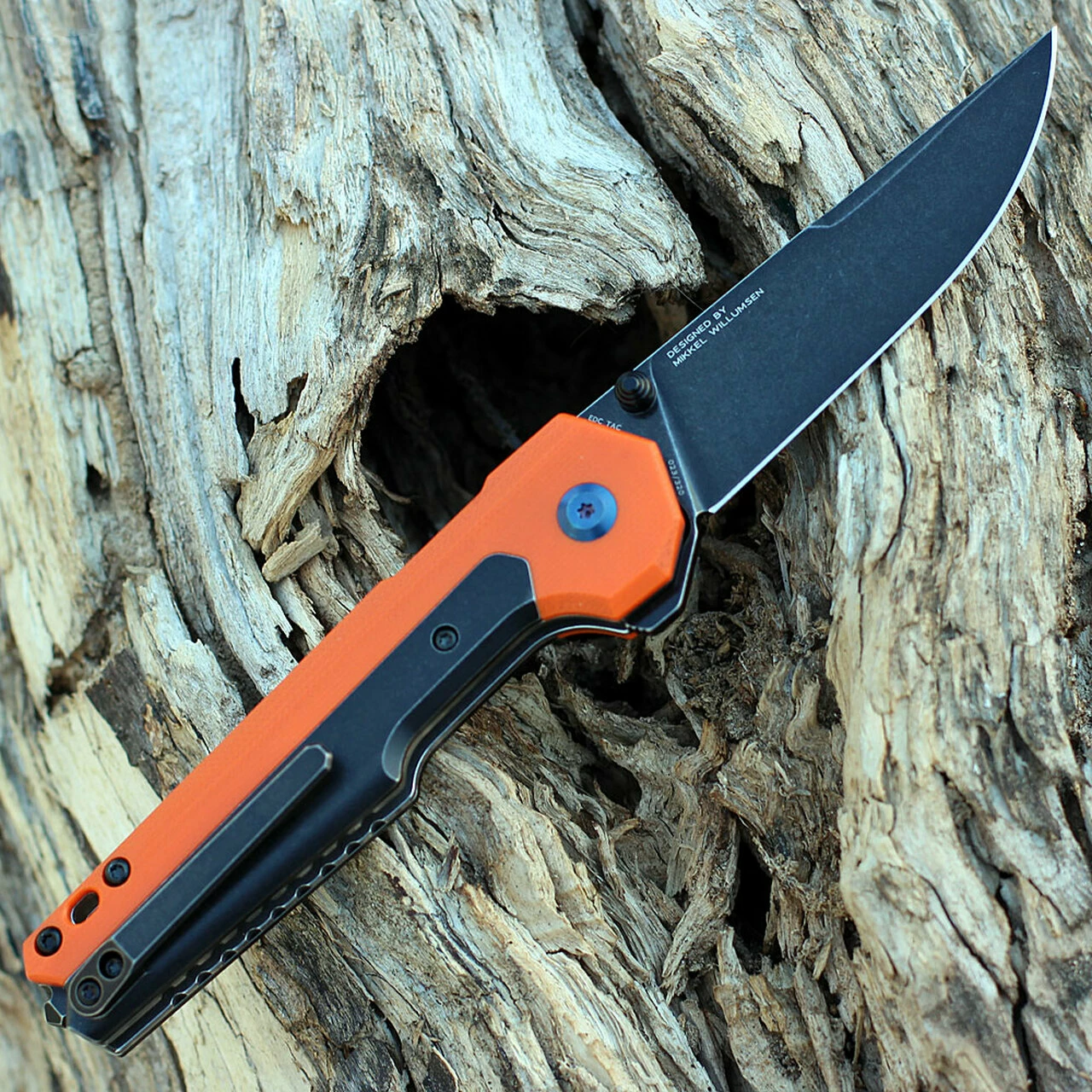 Best Pirce 🔔 Kansept Knives Kansept EDC Tac Button Lock - Orange G10 / Blk Ti (3.1" S35VN Blk SW) K2009A7 🤩 2 Best Pirce 🔔 Kansept Knives Kansept EDC Tac Button Lock - Orange G10 / Blk Ti (3.1" S35VN Blk SW) K2009A7 🤩 - Image 2