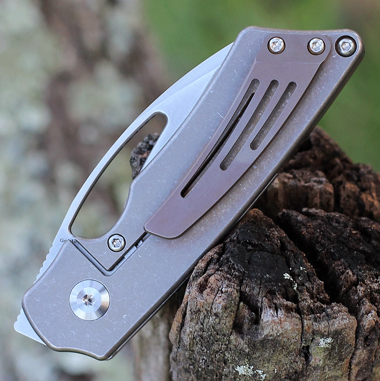 Promo ๐ Kansept Knives Kansept Goblin Groove - Bronzed Ti (2.1" CPM-S35VN SW) K2016A5 ๐งจ 4 Promo ๐ Kansept Knives Kansept Goblin Groove - Bronzed Ti (2.1" CPM-S35VN SW) K2016A5 ๐งจ - Image 4