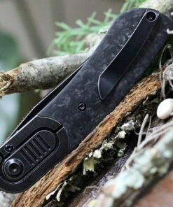 Deals 💯 Kansept Knives K2025A2 Lundquist Reverie, 2.92" S35VN Black Stonewash Plain Blade, Shred Carbon Fiber Handle w/ Titanium Bolster 🧨 -Automatic Knives shop K2025A2.2 13083.1618260336