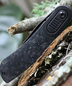 Deals 💯 Kansept Knives K2025A2 Lundquist Reverie, 2.92" S35VN Black Stonewash Plain Blade, Shred Carbon Fiber Handle w/ Titanium Bolster 🧨 -Automatic Knives shop K2025A2.3 26744.1618260336