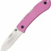 Hot Sale 👏 KA-BAR Dozier Folding Hunter, Pink Handle, Plain Edge 😍