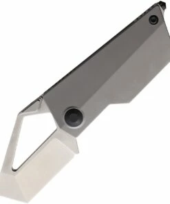 Coupon ❤️ Kizer Cutlery Cyberblade Folding Knife KI2563A1, 2.1" CPM-S35VN Satin Plain Blade, Titanium Gray Handle ✨