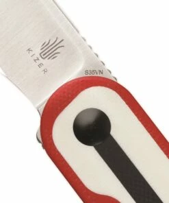 Best Pirce ⭐ Kizer Cutlery Mini Bay - Red & White (1.8" Satin) Ki2583A2 😀 -Automatic Knives shop KI2583A2 2 62667.1628000178