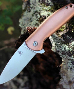 Buy 🧨 Kizer Cutlery Kizer Gemini Copper V3471E1, 3.1" N690 Stonewash Plain Blade, Stainless Steel Handle 😍