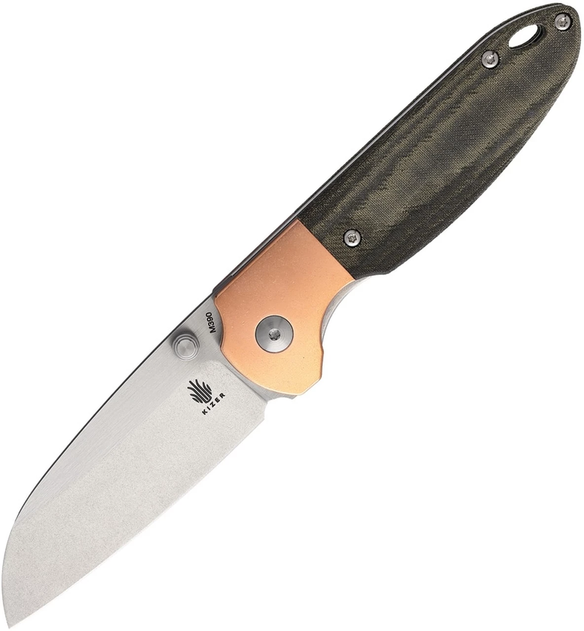Best Sale 👍 Kizer Cutlery Deviant - Green Micarta (3" M390 Two-Tone) V3575A1 🛒 1 Best Sale 👍 Kizer Cutlery Deviant - Green Micarta (3" M390 Two-Tone) V3575A1 🛒