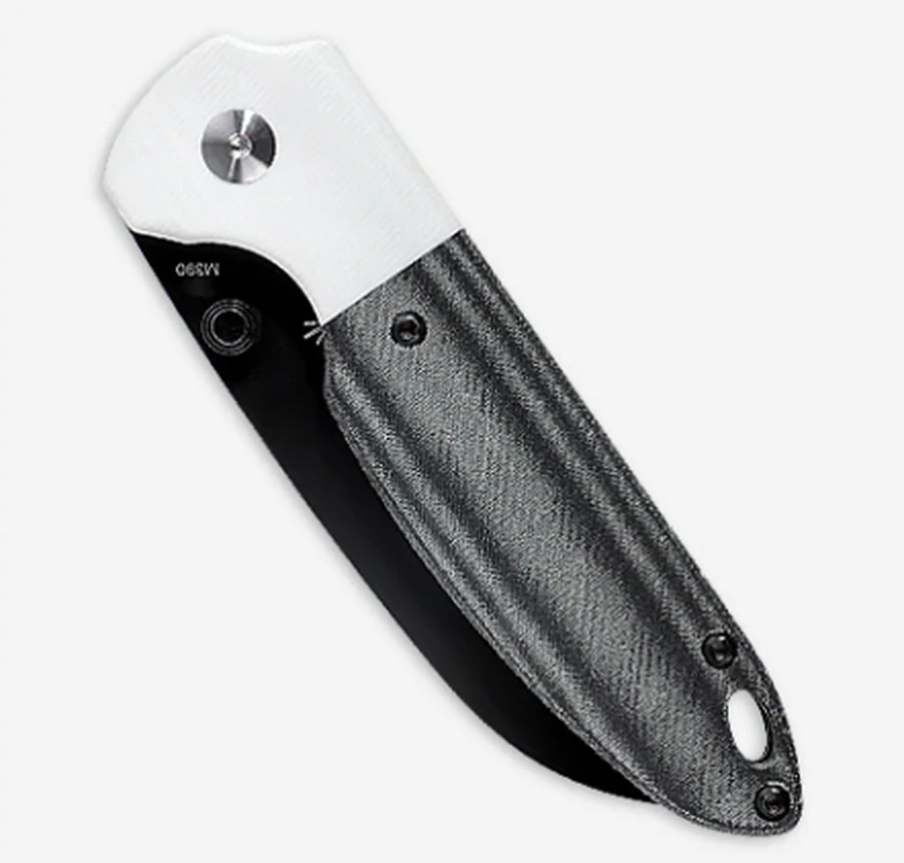 Best deal ✨ Kizer Cutlery Deviant V3575A2, 3.03" M390 Black Sheepsfoot Plain Blade, Black Micarta Handle w/ White G-10 Bolsters 🌟 4 Best deal ✨ Kizer Cutlery Deviant V3575A2, 3.03" M390 Black Sheepsfoot Plain Blade, Black Micarta Handle w/ White G-10 Bolsters 🌟 - Image 4