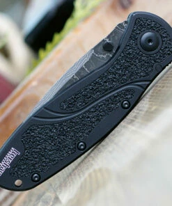 Flash Sale 🛒 Kershaw Knives Kershaw Blur A/O Damascus 1670BLKDAM, 3.4" Damascus Blade, Black Aluminum Handle 😀