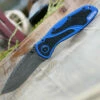Best Sale 👍 Kershaw Knives Kershaw Blur A/O Damascus 1670NBDAM, 3.4" Damascus Blade, Blue Aluminum Handle 🎁