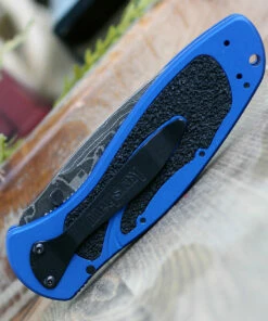 Best Sale 👍 Kershaw Knives Kershaw Blur A/O Damascus 1670NBDAM, 3.4" Damascus Blade, Blue Aluminum Handle 🎁 -Automatic Knives shop KS1670NBDAM.2 20118.1581455246