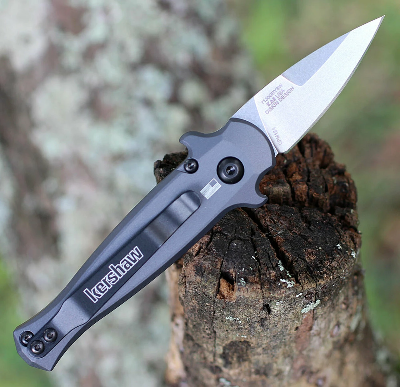 Buy ⭐ Kershaw Knives Kershaw 7130 Launch 12CA Mini Stiletto, 1.9 " CPM154 Stonewashed Plain Blade, Grey Aluminum w/ Carbon Fiber Insert Handle ⌛ 2 Buy ⭐ Kershaw Knives Kershaw 7130 Launch 12CA Mini Stiletto, 1.9 " CPM154 Stonewashed Plain Blade, Grey Aluminum w/ Carbon Fiber Insert Handle ⌛ - Image 2
