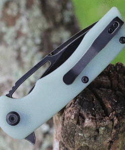 Wholesale 🔥 Kansept Knives Kryo KT1001A5, 3.6" D2 Black Plain Blade, Jade G-10 Handles 🛒 -Automatic Knives shop KT1001A5.3 99979.1624549596