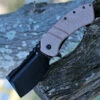 Best reviews of 💯 Kansept Knives Kansept XL Korvid Flipper - Brown Micarta (3.6" Blk 154CM Cleaver) T1030A2 🎁