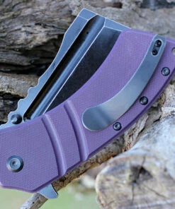 Brand new 🛒 Kansept Knives Kansept XL Korvid Flipper - Purple G10 (3.6" Blk SW 154CM Cleaver) T1030A4 ⌛ -Automatic Knives shop KT1030A4.2 58503.1641927167