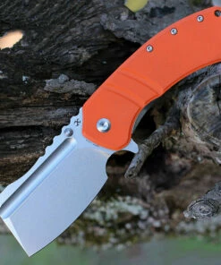 Best reviews of 🎉 Kansept Knives Kansept XL Korvid Flipper - Orange G10 (3.6" Satin 154CM Cleaver) T1030A6 🧨