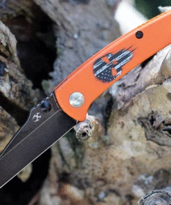 Brand new ⌛ Kansept Knives Kansept Little Main Street - Orange Skull (2.26" 154CM Satin) T2015AW 🔔
