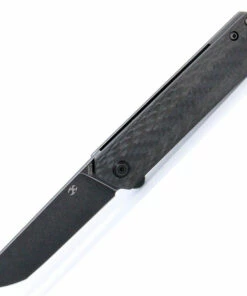 Best Pirce 🔥 Kansept Knives Kansept Foosa Folding Knife T2020T3, 3.06" 154CM Black Plain Blade, Twill Carbon Fiber Handle 🔥