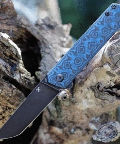 Promo ⌛ Kansept Knives Kansept Foosa Slip Joint - Blue CF Pattern (3" 154CM Blk) T2020T7 🎉