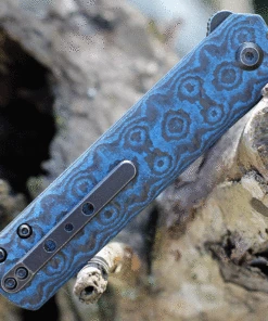 Promo ⌛ Kansept Knives Kansept Foosa Slip Joint - Blue CF Pattern (3" 154CM Blk) T2020T7 🎉 -Automatic Knives shop KT2020T7.2 14177.1634926797