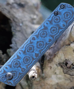 Promo ⌛ Kansept Knives Kansept Foosa Slip Joint - Blue CF Pattern (3" 154CM Blk) T2020T7 🎉 -Automatic Knives shop KT2020T7.3 50895.1634926798