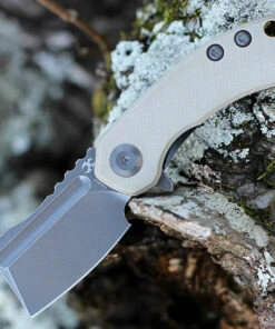 Flash Sale 👏 Kansept Knives Kansept Mini Korvid - Tan G10 (1.5" 154CM Gray TiCn Coated Cleaver) T3030A2 ✨