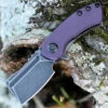 New 👍 Kansept Knives Kansept Mini Korvid - Purple G10 (1.5" 154CM Blk SW Cleaver) T3030A3 ✨
