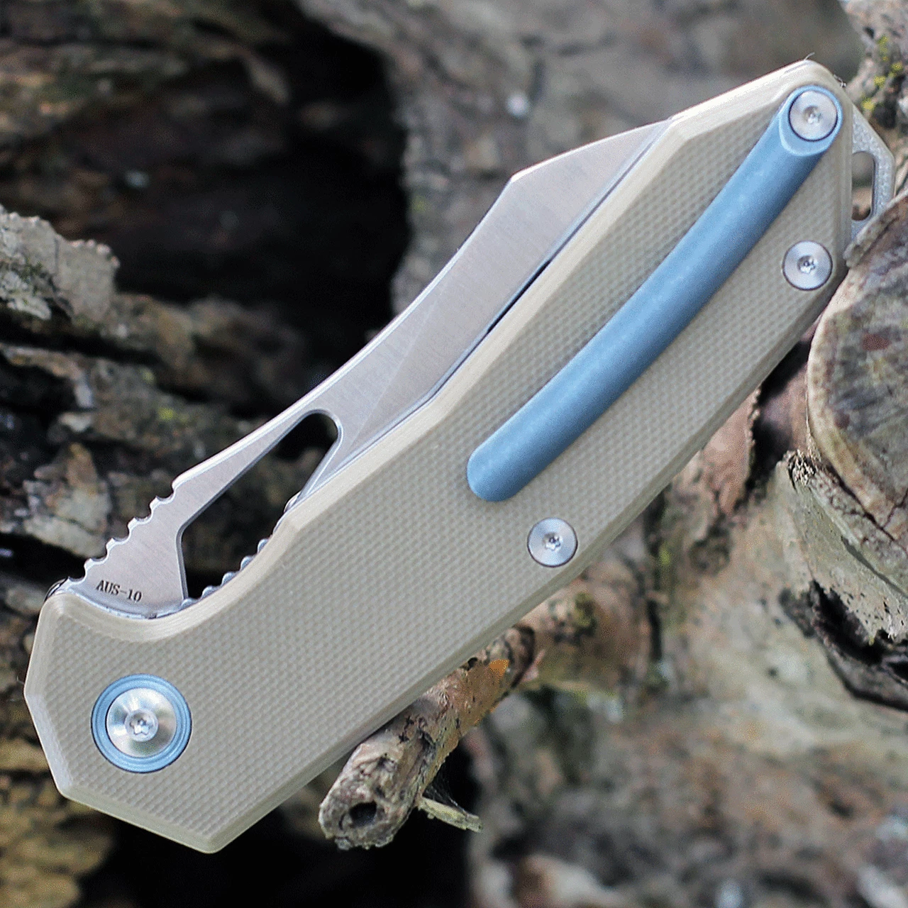 Hot Sale ✨ Kubey Knife Kubey Vagrant 2.95" AUS-10 Satin Brown G-10 Folder KUB291B 💯 4 Hot Sale ✨ Kubey Knife Kubey Vagrant 2.95" AUS-10 Satin Brown G-10 Folder KUB291B 💯 - Image 4