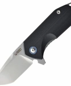Deals 👏 Kubey Knife Kubey Chubby KU203A, 2.75" D2 Sandblast Plain Blade, Black G-10 Handles 👏