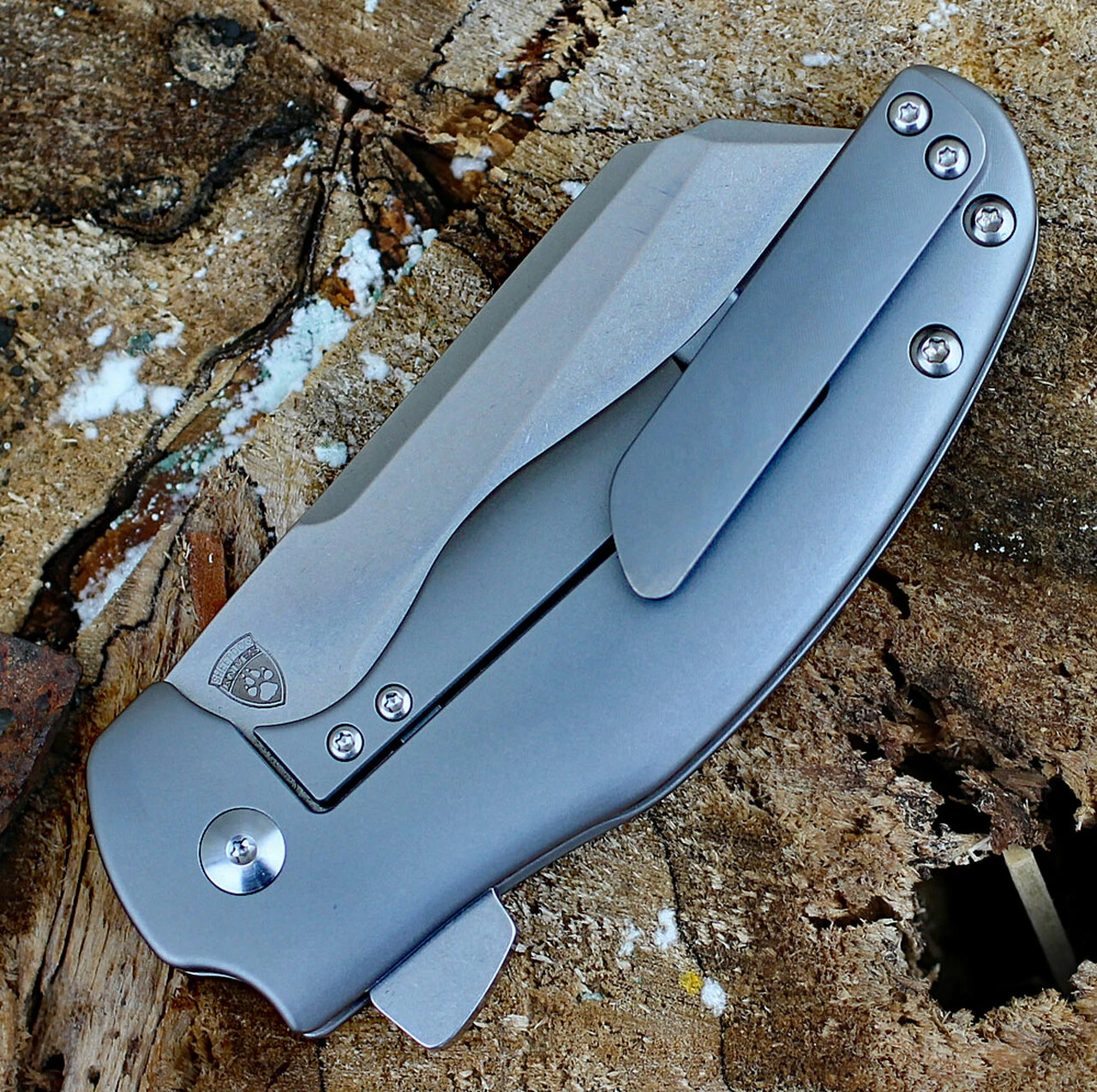 Coupon ✨ Kizer Cutlery Kizer Ki4488 C01C Sheepdog Knives, 3.3" CPM-S35VN Stonewash Blade, Titanium Handle ✔️ 4 Coupon ✨ Kizer Cutlery Kizer Ki4488 C01C Sheepdog Knives, 3.3" CPM-S35VN Stonewash Blade, Titanium Handle ✔️ - Image 4