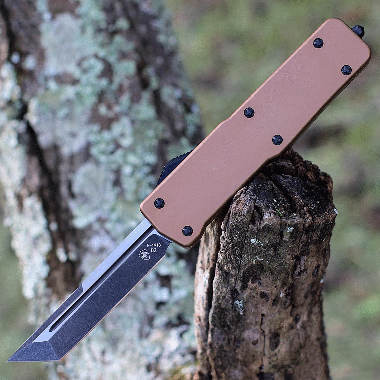 Hot Sale 💯 Templar Knife Co. Templar Premium Lightweight Large OTF -Alum. Bronze (3.55" D2 Blk Tanto) LA-AB-22-1 👏 1 Hot Sale 💯 Templar Knife Co. Templar Premium Lightweight Large OTF -Alum. Bronze (3.55" D2 Blk Tanto) LA-AB-22-1 👏