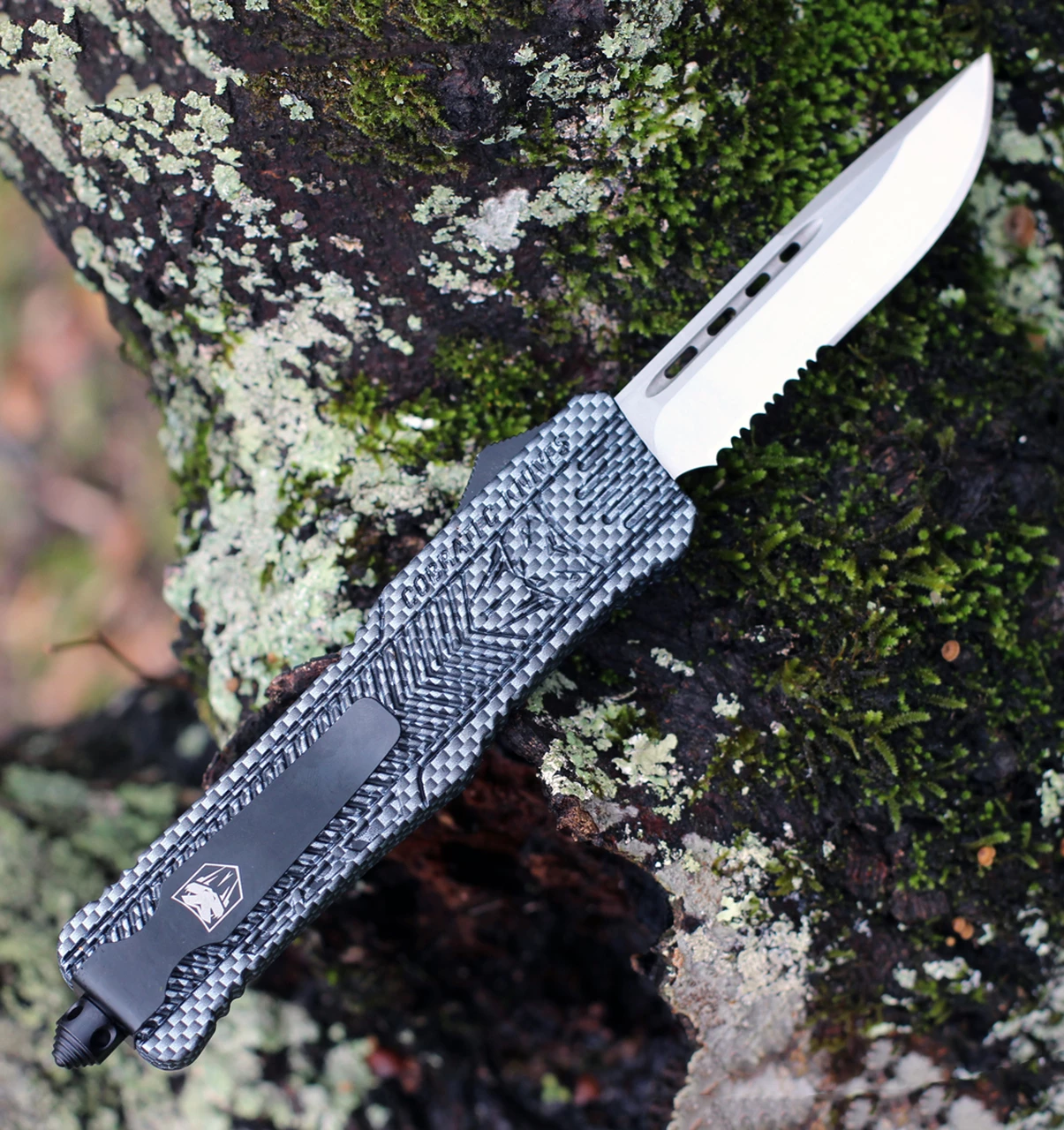 Deals ✔️ CobraTec Knives LCFCTK-1LDS Large CTK-1 Carbon Fiber Wrap, 3.75" D2 Steel Drop Point Serrated Blade, Aluminum Handle ✨ 2 Deals ✔️ CobraTec Knives LCFCTK-1LDS Large CTK-1 Carbon Fiber Wrap, 3.75" D2 Steel Drop Point Serrated Blade, Aluminum Handle ✨ - Image 2