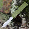 Promo 👏 CobraTec Knives LODCTK-1LTS Tanto Large CTK-1 OD Green, 3.75" D2 Steel Partially Serrated Blade, OD Green Aluminum Handle 🎉