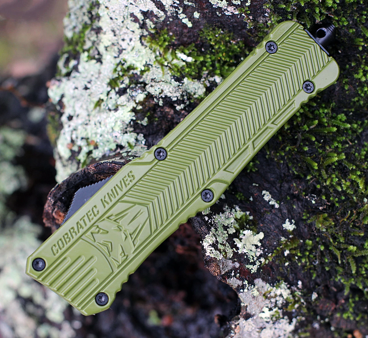 Promo 👏 CobraTec Knives LODCTK-1LTS Tanto Large CTK-1 OD Green, 3.75" D2 Steel Partially Serrated Blade, OD Green Aluminum Handle 🎉 4 Promo 👏 CobraTec Knives LODCTK-1LTS Tanto Large CTK-1 OD Green, 3.75" D2 Steel Partially Serrated Blade, OD Green Aluminum Handle 🎉 - Image 4
